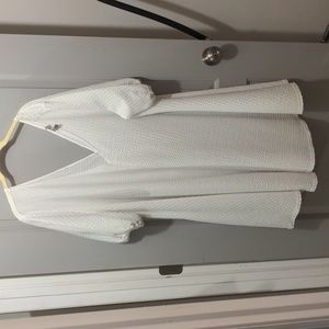 Asos DRESS WHITE SIZE 22 V-NECK